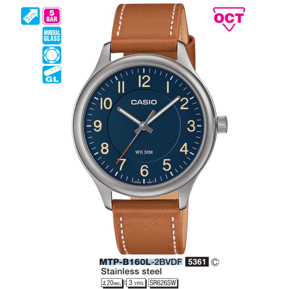 Casio - Nam MTP-B160L-2BVDF Size 39mm