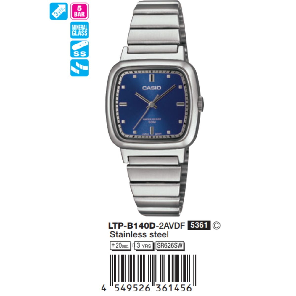 Casio Nữ LTP-B140D-2AVDF