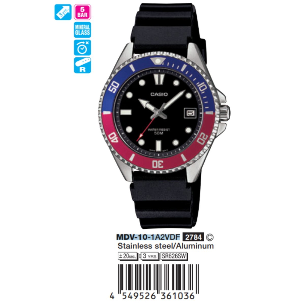 Casio - Nam MDV-10-1A2VDF Size 42mm