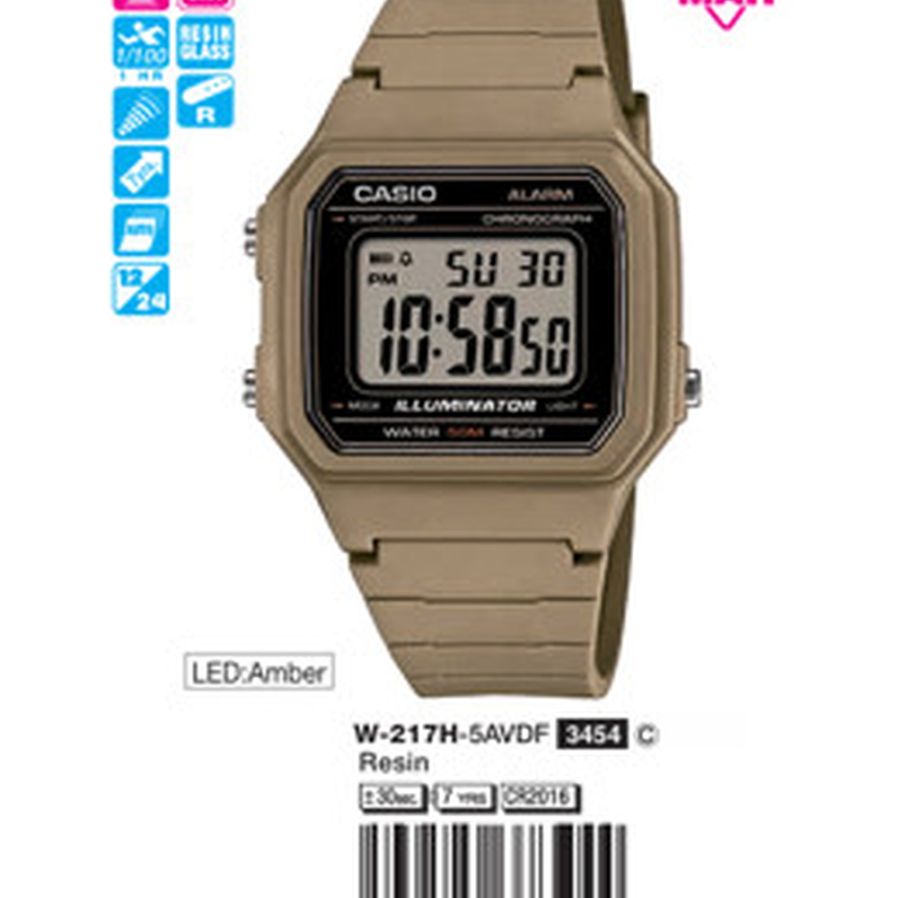 Casio Nam W-217H-5AVDF