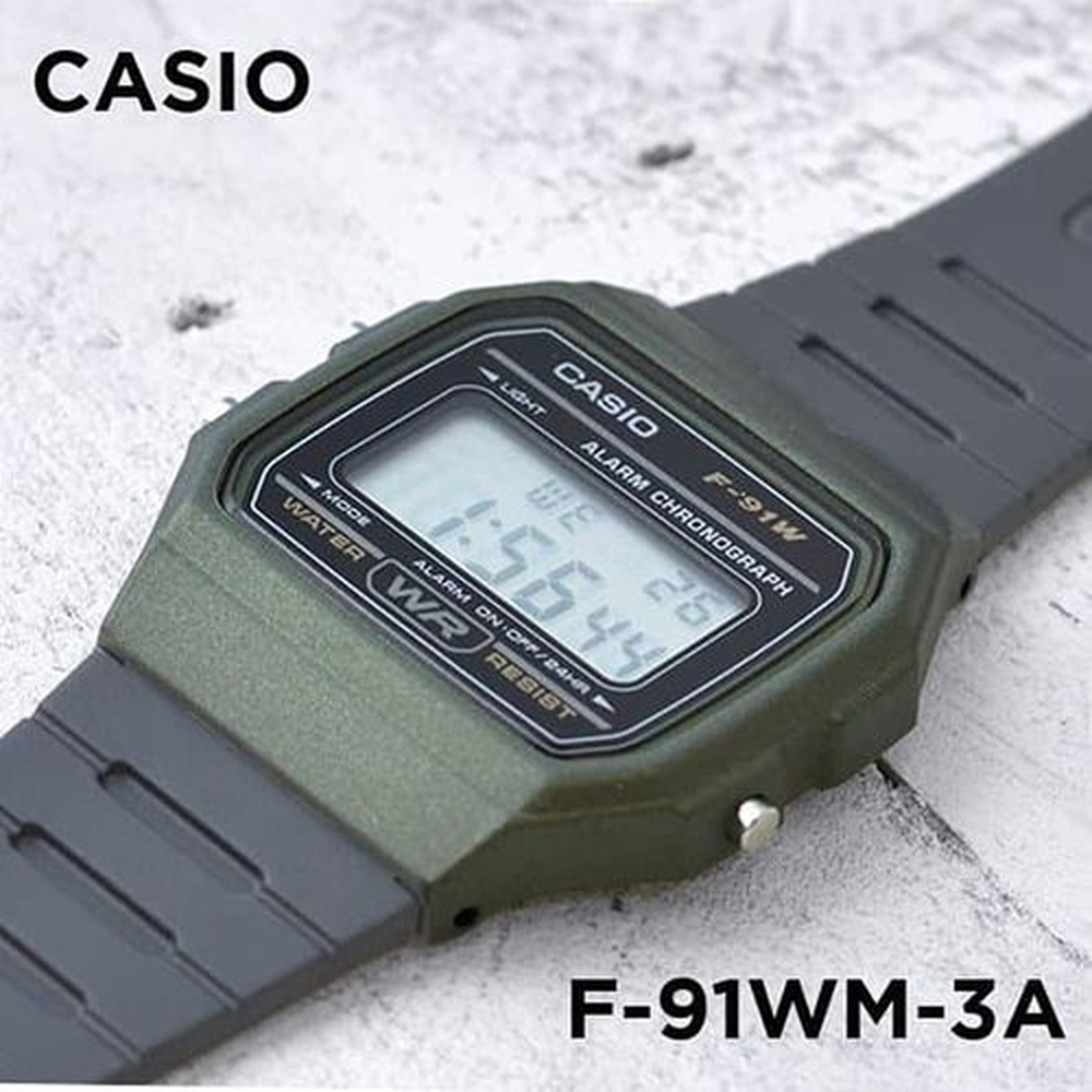 Casio - Nam F-91WM-3ADF Size 38.2 × 35.2 mm