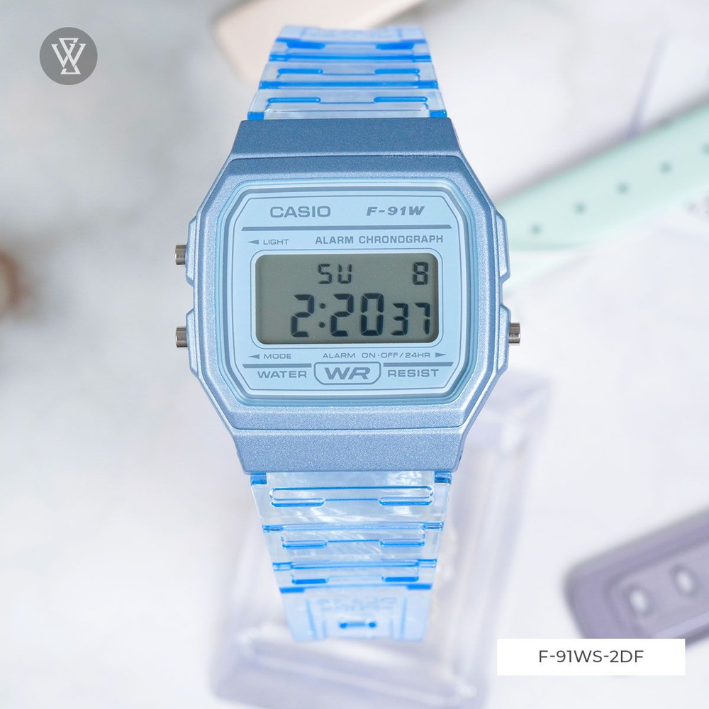 Casio - Nữ F-91WS-2DF Size 38.2 × 35.2 mm