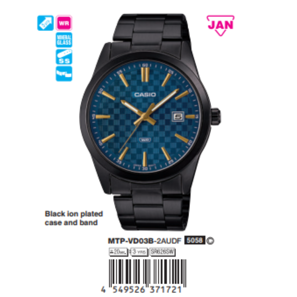 Casio MTP Nam MTP-VD03B-2AUDF