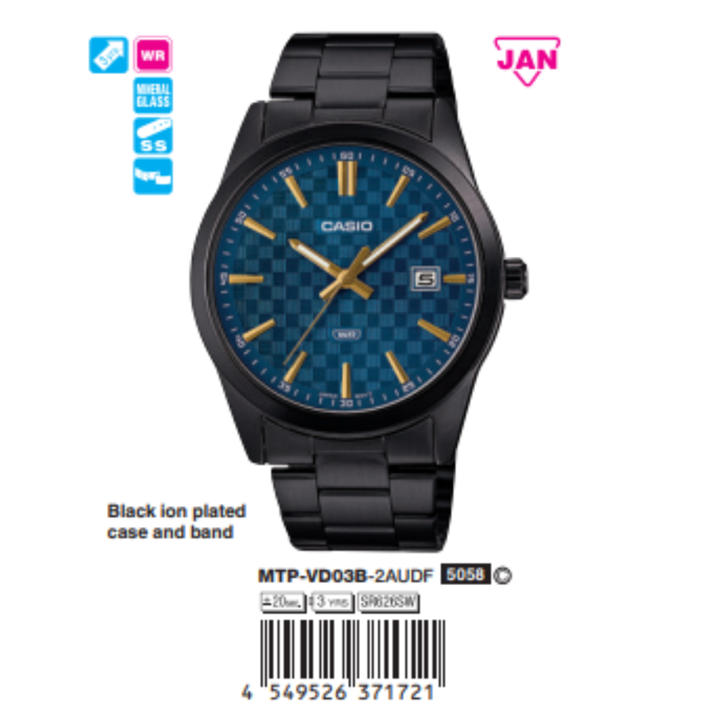 Casio - Nam MTP-VD03B-2AUDF Size 41mm