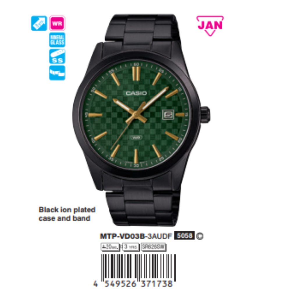 Casio - Nam MTP-VD03B-3AUDF Size 41mm