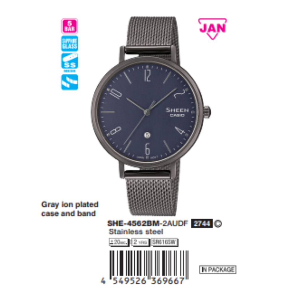 Casio - Nữ SHE-4562PGM-5AUDF Size 34mm