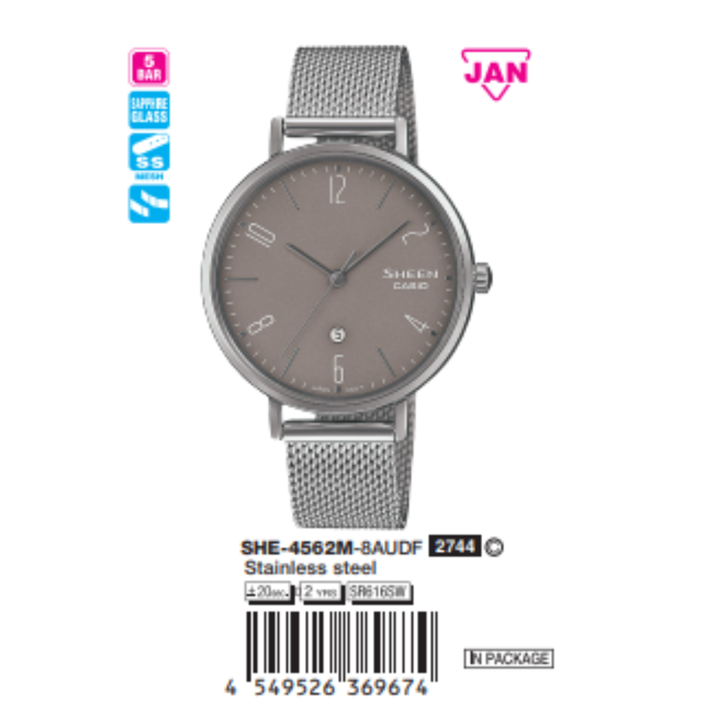 Casio - Nữ SHE-4562M-8AUDF Size 34mm