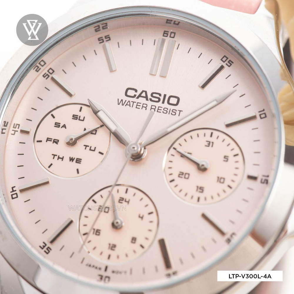 Đồng Hồ Nữ Casio LTP-V300L-4AUDF Dây Da, Giá Sốc
