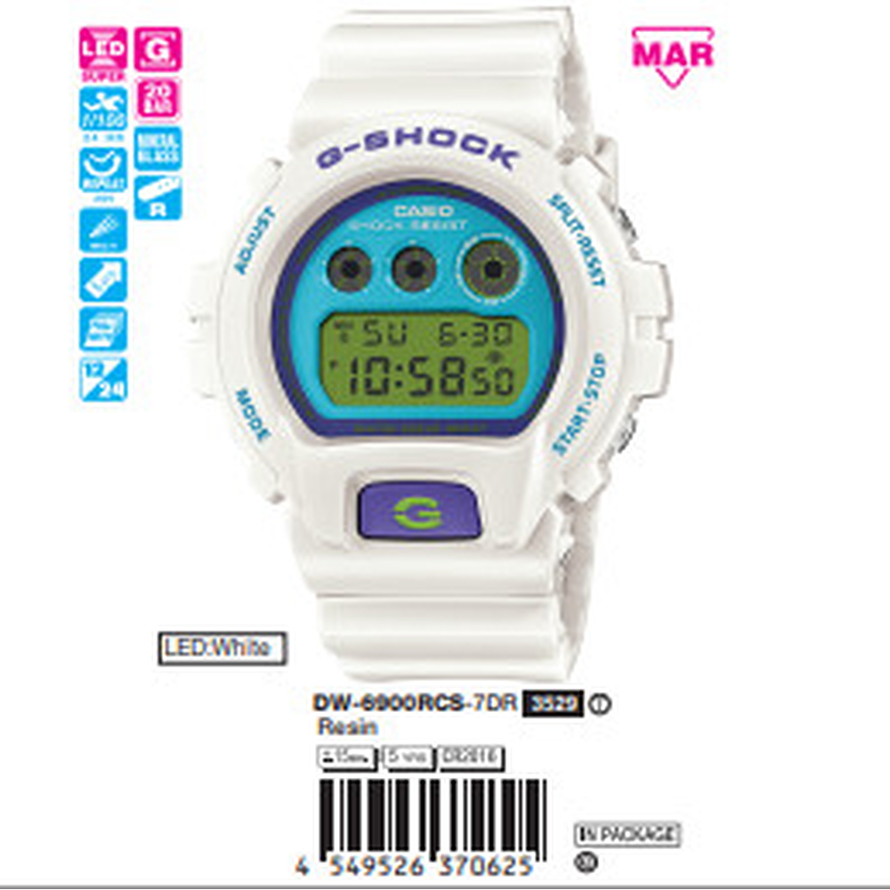 Casio - Nam DW-6900RCS-7DR Size 50mm