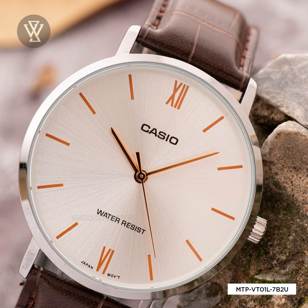Casio MTP-VT01L-7B2UDF Cổ Điển, Dây Da