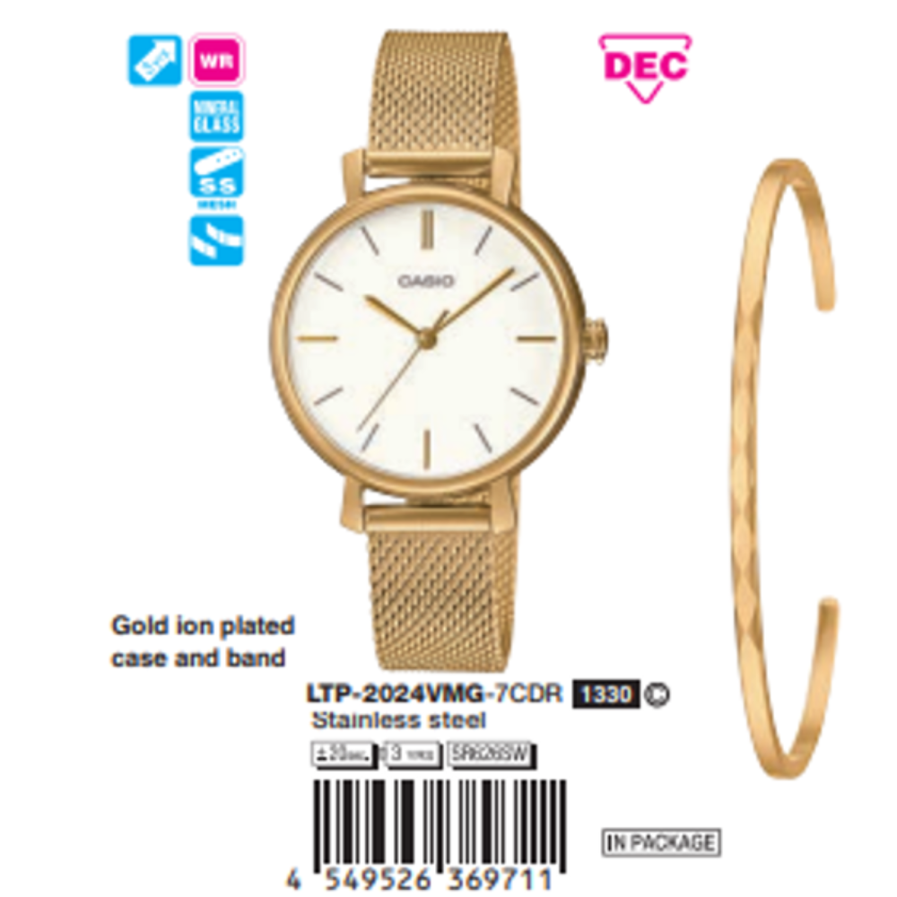 Casio - Nữ LTP-2024VMG-7CDR Size 36.5mm