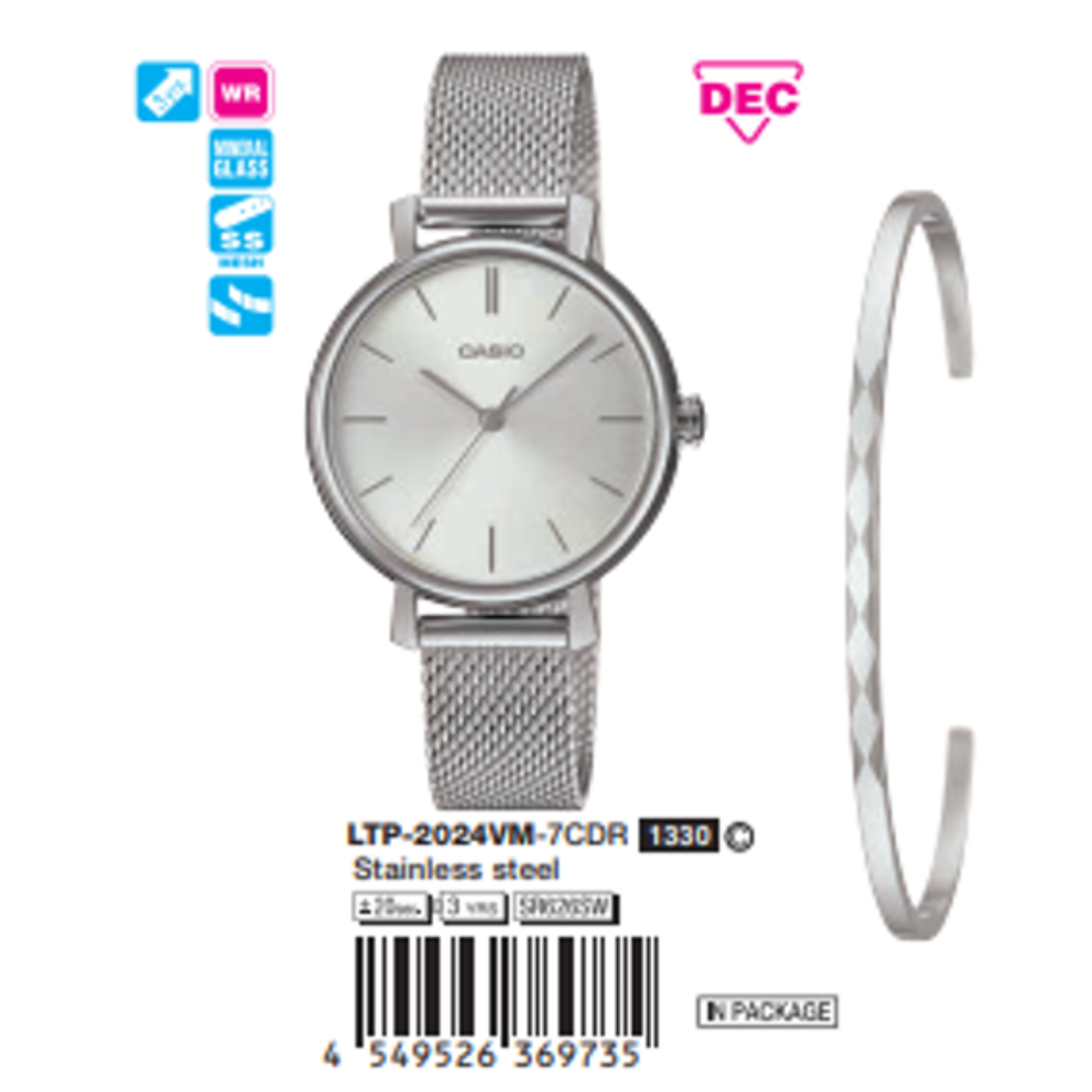 Casio - Nữ LTP-2024VM-7CDR Size 36.5mm