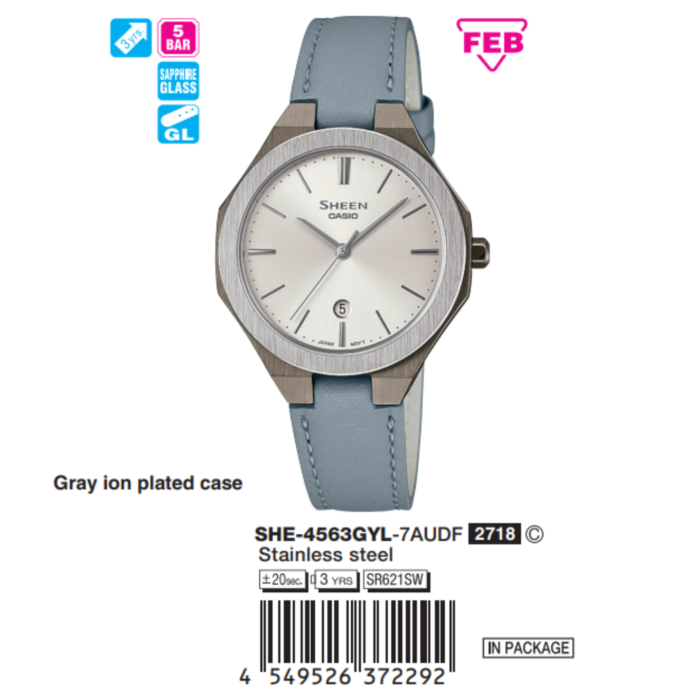 Casio - Nữ SHE-4563GYL-7AUDF Size 36.5mm