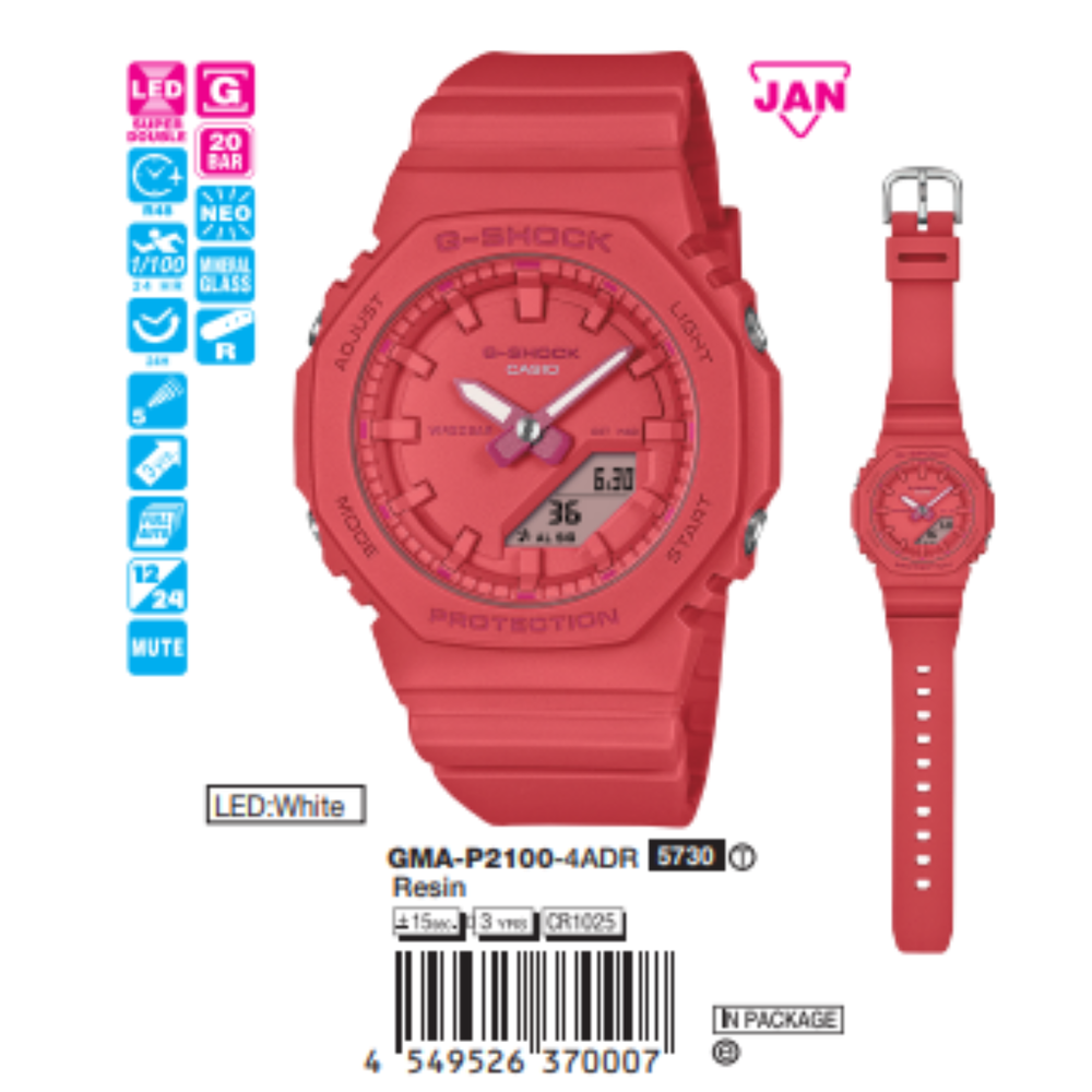 Casio - Unisex GMA-P2100-4ADR Size 40.2mm