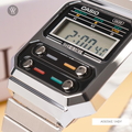 Casio - Unisex A100WE-1ADF Size 40.7 × 32.7  mm 