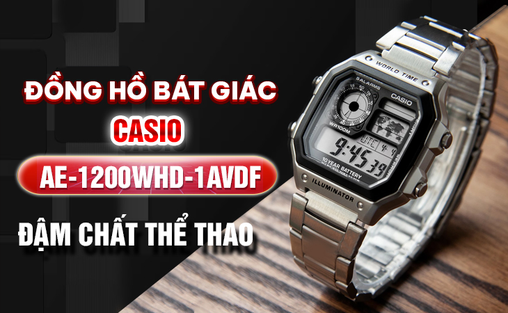 Casio AE-1200WHD-1AVDF đậm chất thể thao
