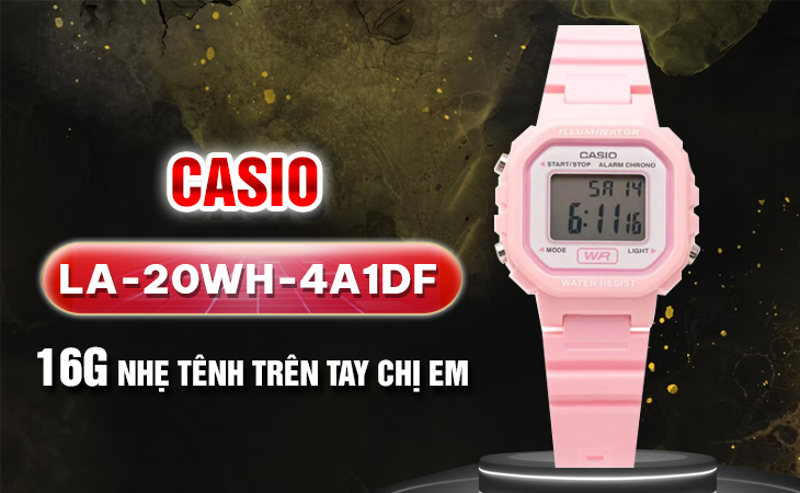 Casio LA-20WH-4A1DF 16g nhẹ tênh