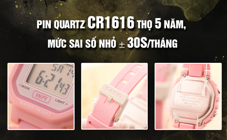 Casio LA-20WH-4A1DF pin quartz 5 năm