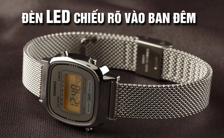 Casio LA670WEM-7DF đèn led chiếu rõ