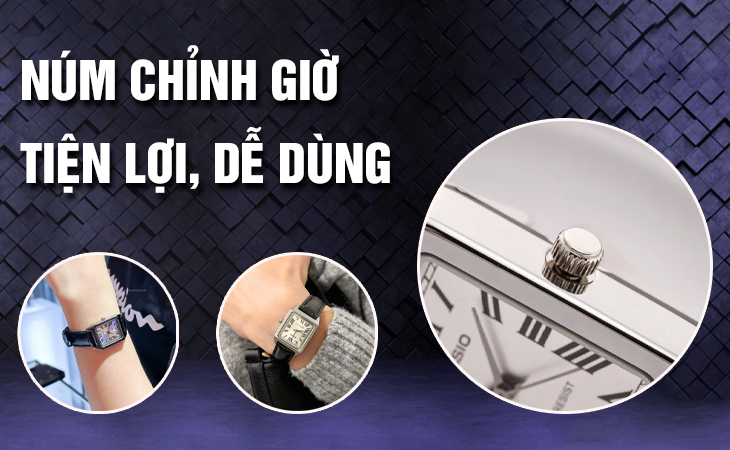 Casio LTP-V007L-7B1UDF chỉnh giờ tiện lợi