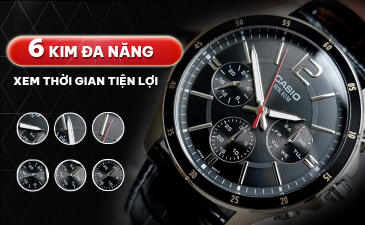 Casio MTP-1374L-1AVDF 6 kim đa năng