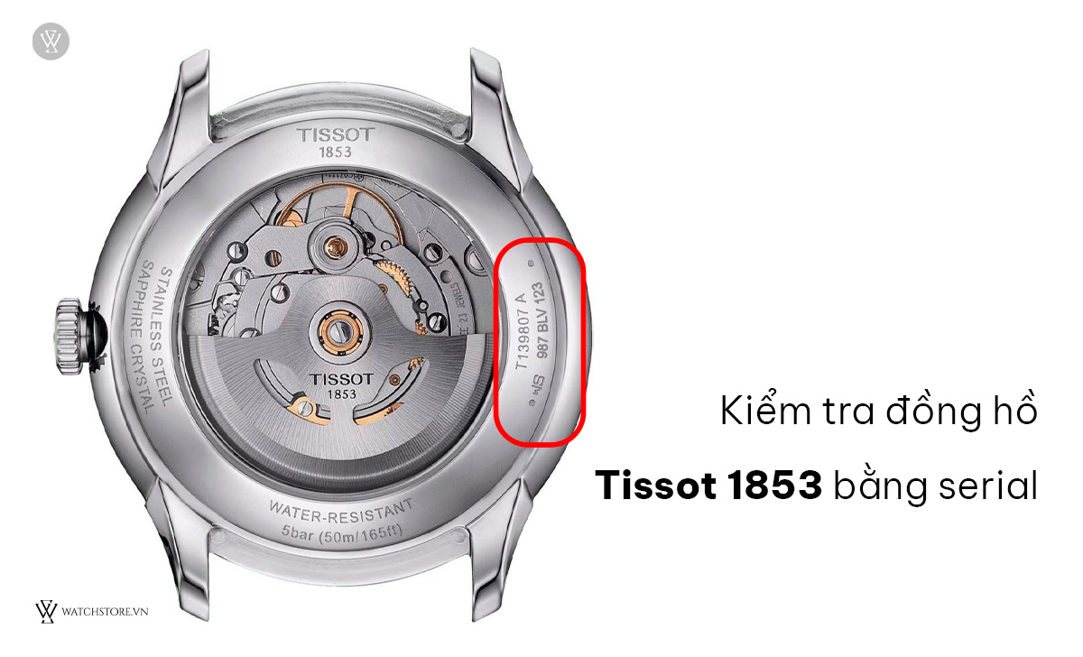 Kiểm tra đồng hồ Tissot bằng serial