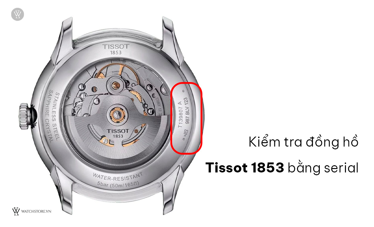 Kiểm tra đồng hồ Tissot bằng serial
