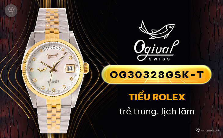 Ogival OG30328GSK-T tiểu Rolex trẻ trung