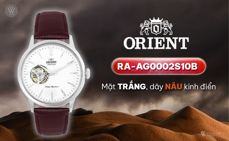 Orient RA-AG0002S10B mặt trắng dây nâu