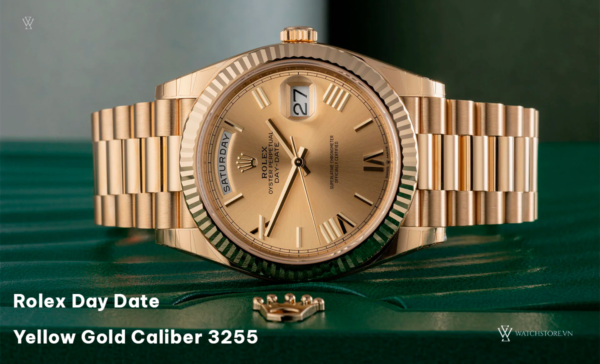 Rolex Day Date Yellow Gold Caliber 3255