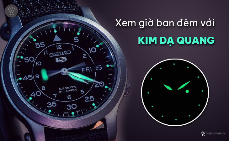 Seiko SNK807K2 kim dạ quang