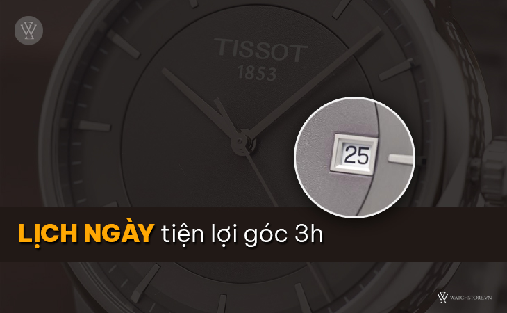 Tissot T086.407.11.061.00 lịch ngày góc 3h