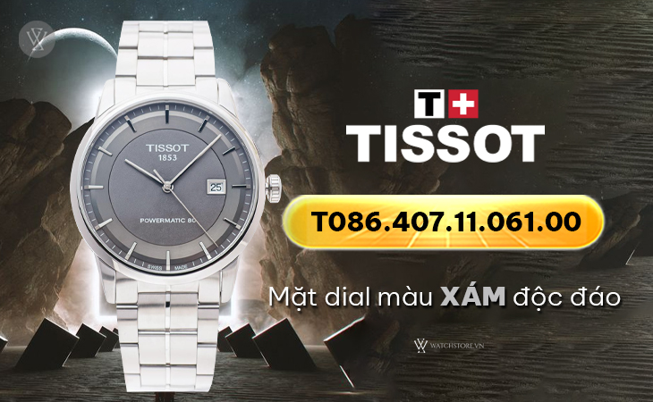 Tissot T086.407.11.061.00 mặt dial màu xám