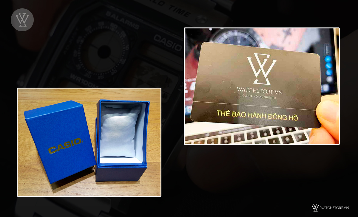 Đồng hồ Casio 101 Hộp thẻ bảo hành casio ae-1200whd-1avdf