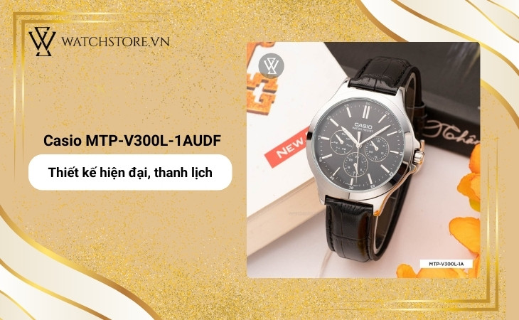 Casio MTP-V300L-1AUDF có thiết kế trẻ trung