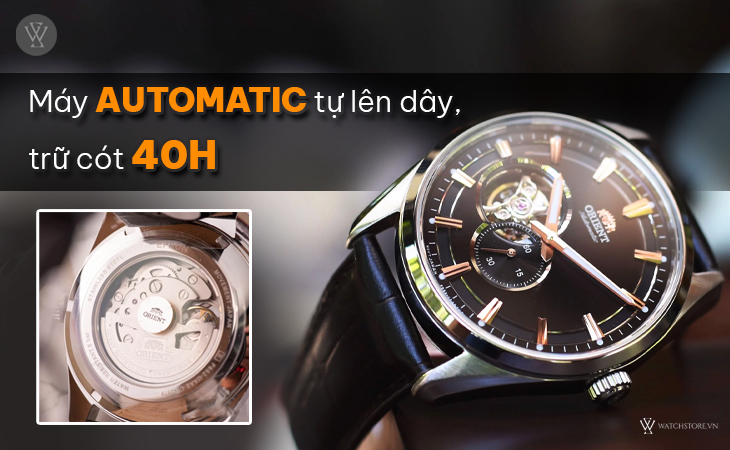 Sở hữu bộ máy cơ lên dây cót tự động và trữ cót được tới giờ