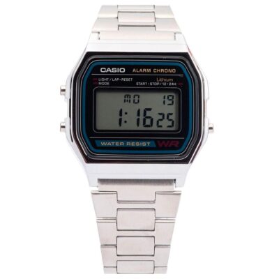 Đồng hồ Casio 36.8 × 33.2 mm Unisex A158WA-1DF chính hãng Ảnh sản phẩm Casio 36.8 × 33.2 mm Unisex A158WA-1DF