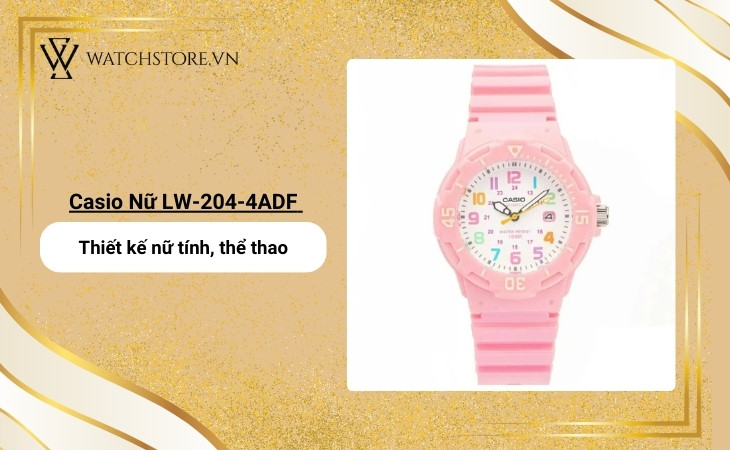 Casio LRW-200H-4B2VDF toát lên sự nữ tính