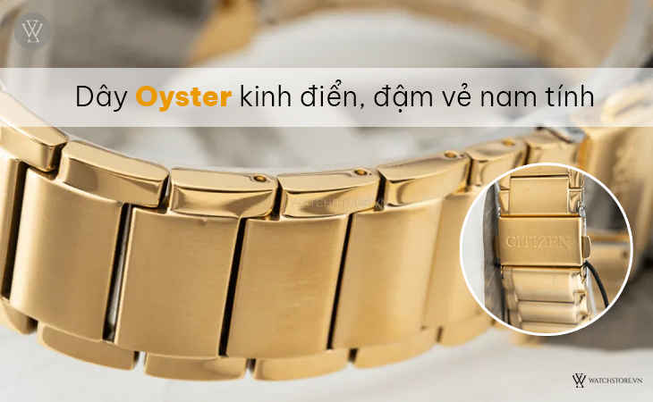 Citizen AU1062-56E dây Oyster kinh điển