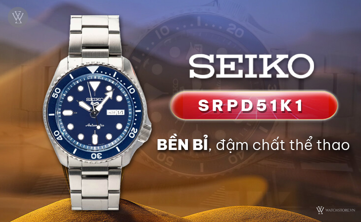 Seiko SRPD51K1 bền bỉ thể thao