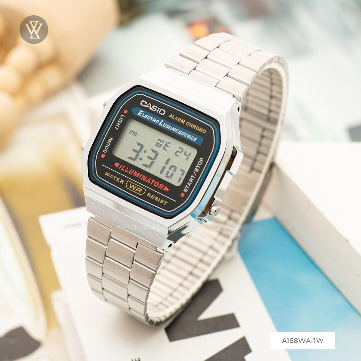 Casio A168WA-1 Chính hãng, giá rẻ