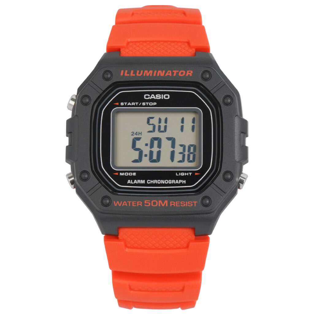Casio 44.4 × 43.2 mm Nam W-218H-4BVDF