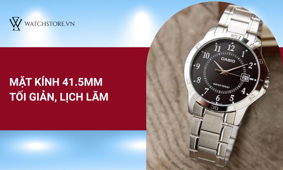 Đồng hồ Casio MTP-V004D-1BUDF mang thiết kế tối giản