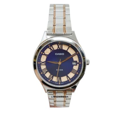 Đồng hồ Casio 34mm Nữ LTP-E141RG-2AVDF chính hãng Ảnh sản phẩm Casio 34mm Nữ LTP-E141RG-2AVDF