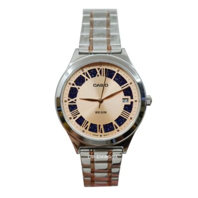 Đồng hồ Casio 34mm Nữ LTP-E141RG-9AVDF chính hãng Ảnh sản phẩm Casio 34mm Nữ LTP-E141RG-9AVDF