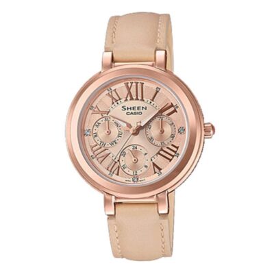 Đồng hồ Casio 34mm Nữ SHE-3034GL-9AUDF chính hãng Ảnh sản phẩm Casio 34mm Nữ SHE-3034GL-9AUDF
