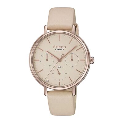 Đồng hồ Casio 34mm Nữ SHE-4541CGL-4AUDF chính hãng Ảnh sản phẩm Casio 34mm Nữ SHE-4541CGL-4AUDF