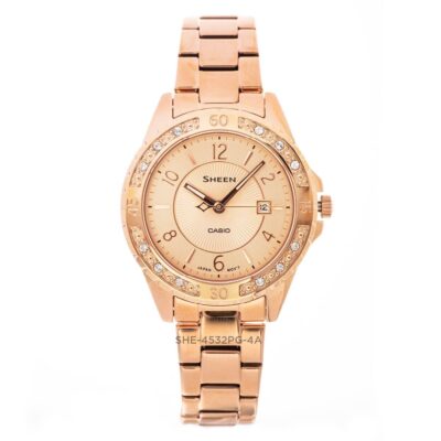 Đồng hồ Casio 35mm Nữ SHE-4532PG-4AUDF chính hãng Ảnh sản phẩm Casio 35mm Nữ SHE-4532PG-4AUDF