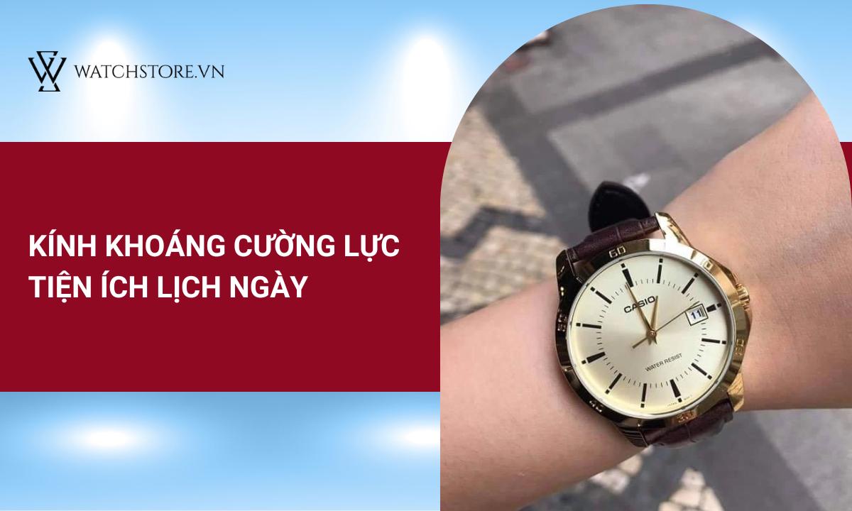 Phần vỏ đồng hồ làm từ thép không gỉ 316L, mạ vàng PVD