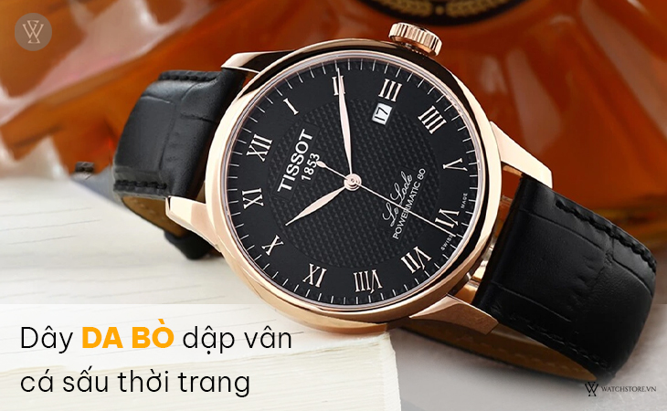 Tissot T006.407.36.053.00 dây da dập vân